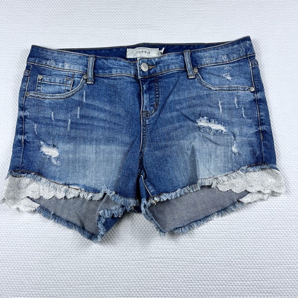 torrid Pants - Torrid Blue Jean Shorts Size 14